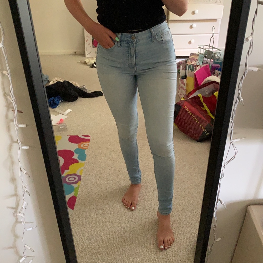 hollister high waisted skinny jeans